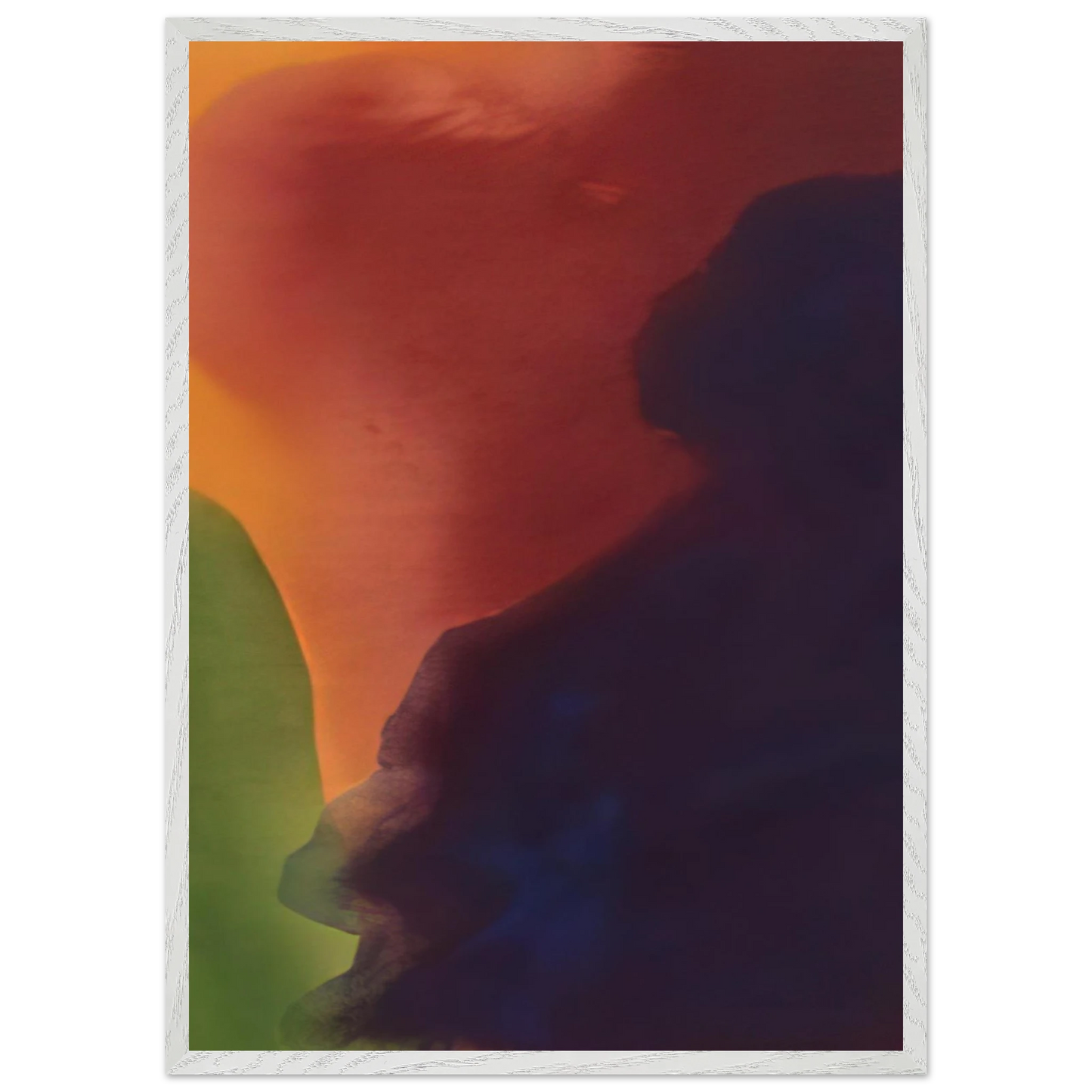Helen Frankenthaler - Blue Atmosphere III - 1963 Wall art - A1 (59.4 x 84.1  cm) - Premium Wooden Framed Poster With Fine Art Paper - Black frame