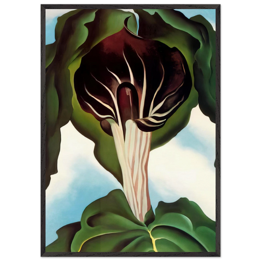 Jack-in-the-Pulpit III - Georgia OKeeffe 70x100 cm / 28x40 inches Framed Art Print – Black Wooden Frame