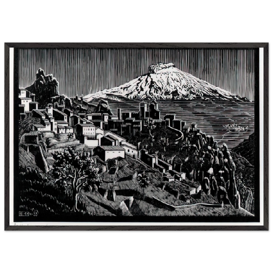 ESCHER 17 - MC Escher Framed Art Print – Black Wooden Frame - Default Title - -Framed Art Print