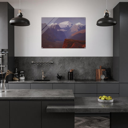 Snow tops - Arkhyp Kuindzhi Acrylic Print - 70x100 cm / 28x40″ inches | Arkhyp Kuindzhi Wall Art | Arkhyp Kuindzhi Prints