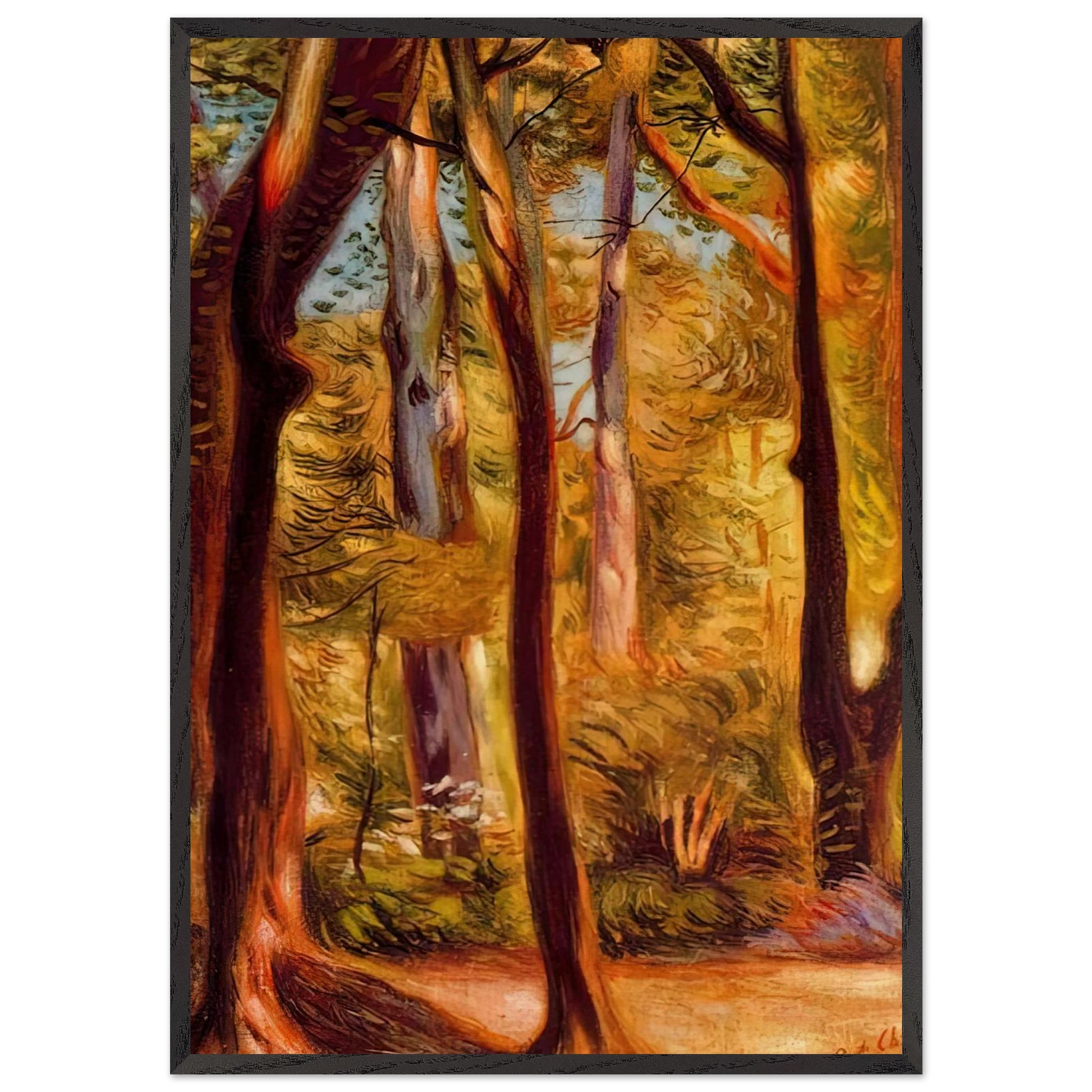 LANDSCAPE OF CASCINE - Giorgio de Chirico Framed Art Print – Black Wooden Frame - Default Title - -Framed Art Print