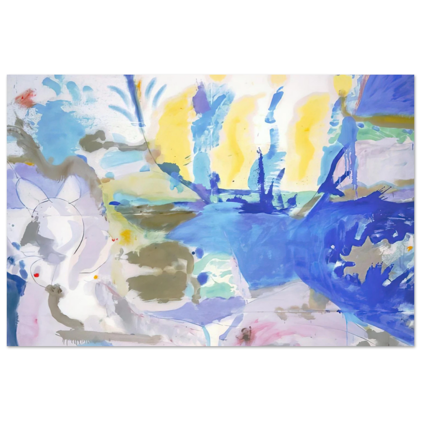 Helen Frankenthaler - Basque Beach - 1958 Wall art - 40x50 cm / 16x20 inches - Fine Art Poster - -