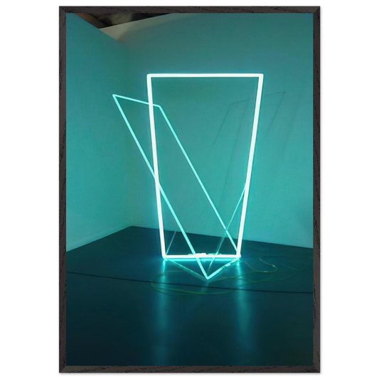 Neon dans lespace - 1963 - Francois Morellet Framed Art Print – Black Wooden Frame - Default Title - -Framed Art Print