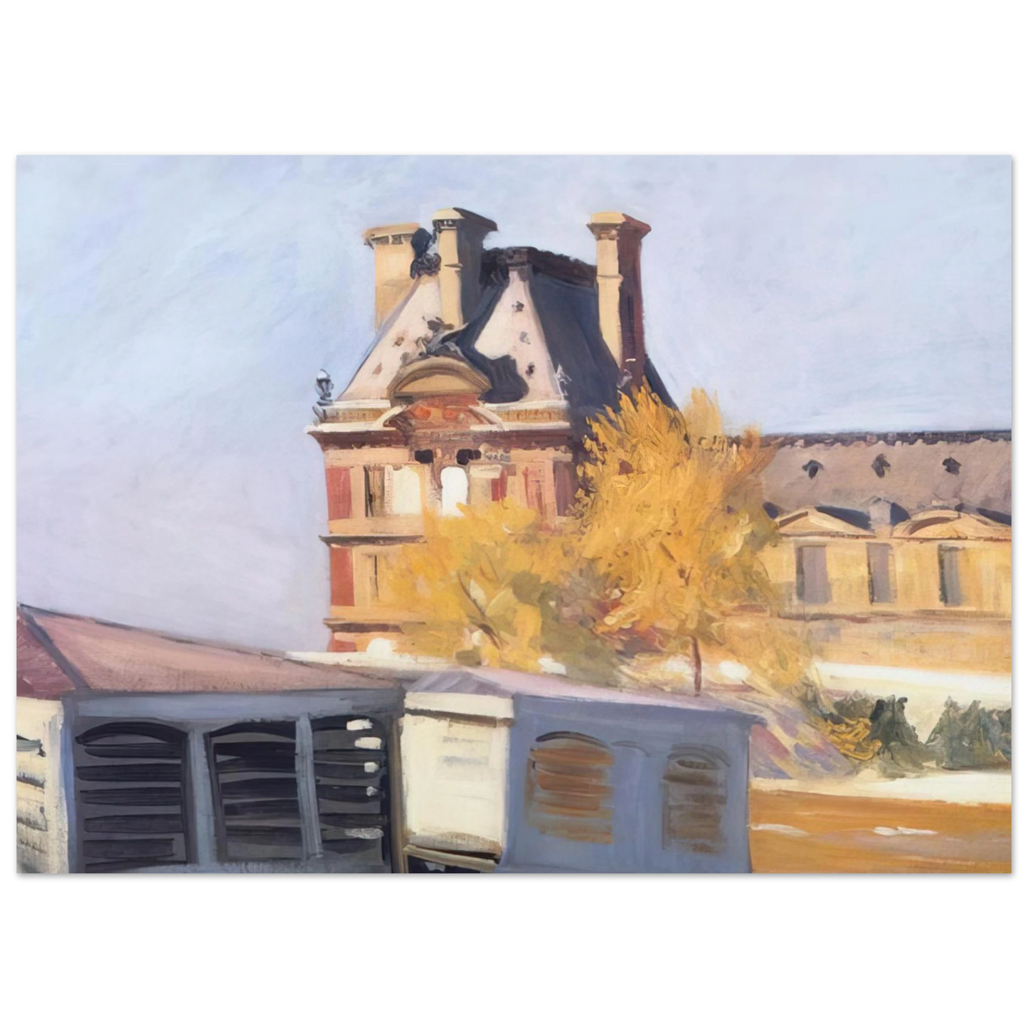Edward Hopper - Le Pavillon de Flore Fine Art Poster - 75x100 cm / 30x40 inches