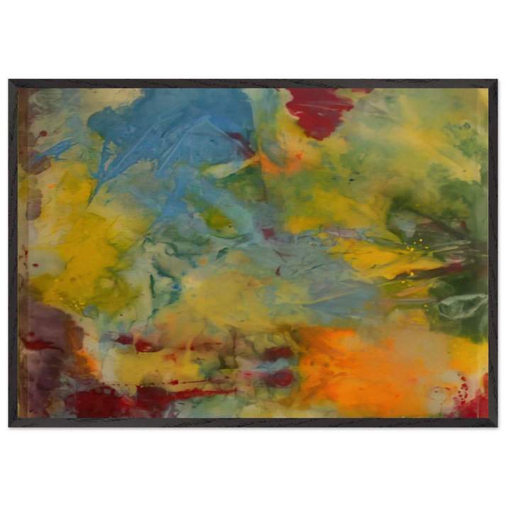 Blue Swirl - Sam Gilliam 70x100 cm / 28x40 inches Framed Art Print – Black Wooden Frame