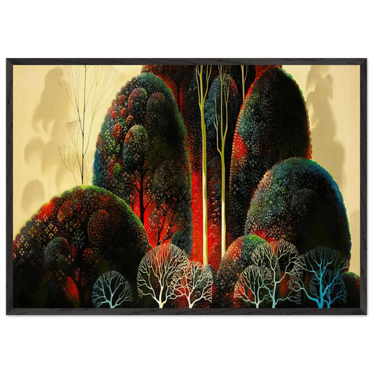 California Orchid - Eyvind Earle Framed Art Print – Black Wooden Frame - Default Title - -Framed Art Print