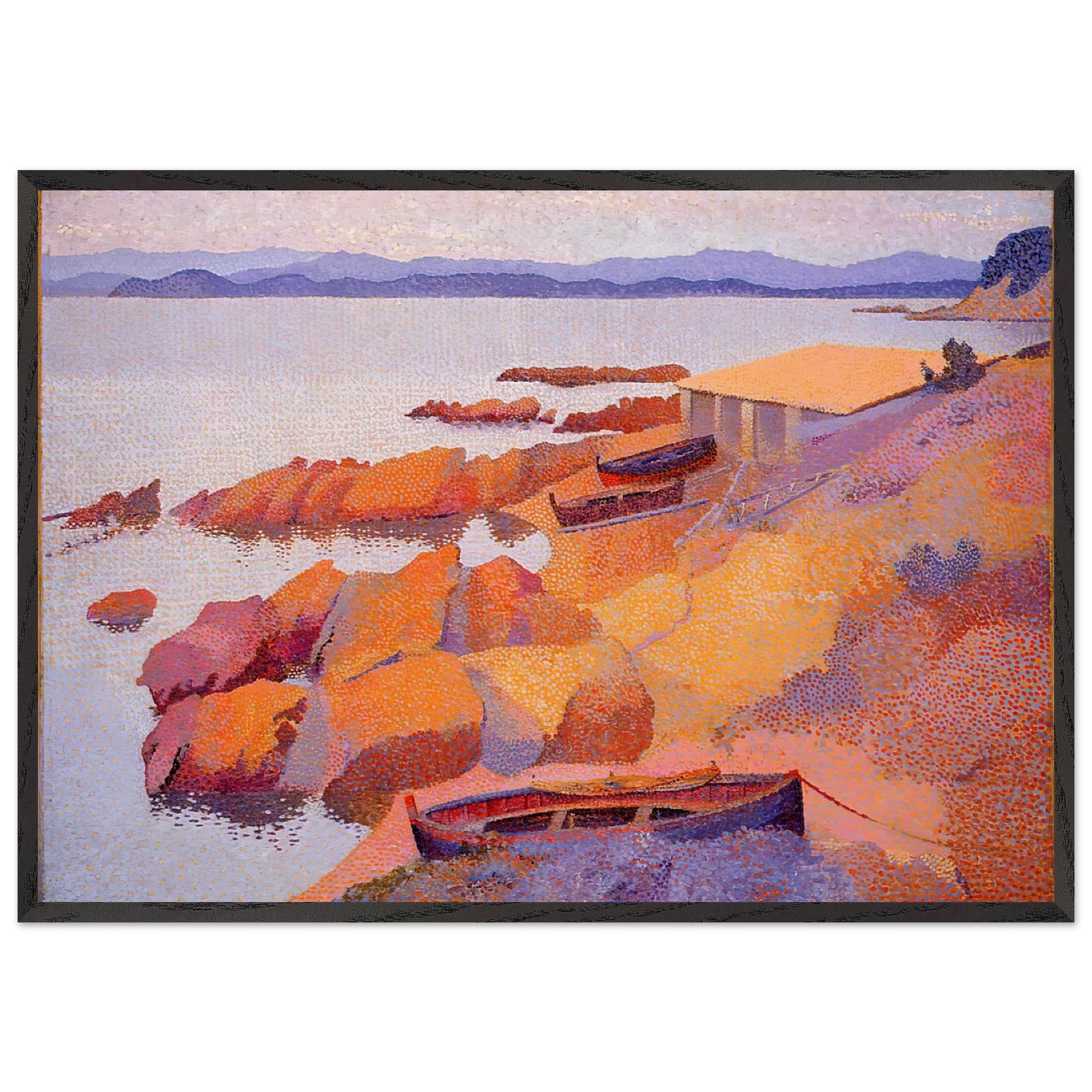Coast Near Antibes - Henri-Edmond Cross Framed Art Print – Black Wooden Frame - Default Title - -Framed Art Print