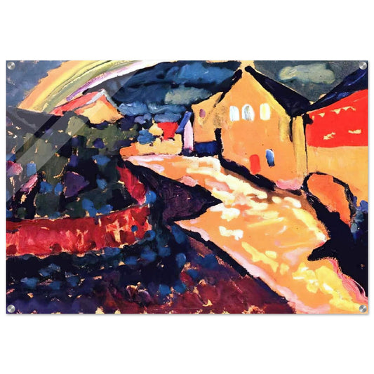 MURNAU WITH RAINBOW 1909 - Wassily Kandinsky Acrylic Print - 70x100 cm / 28x40″ inches
