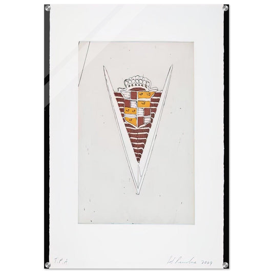 CADILLAC MOTOR CITY SERIES 2009 - Edward Ruscha Acrylic Print - 70x100 cm / 28x40″ inches