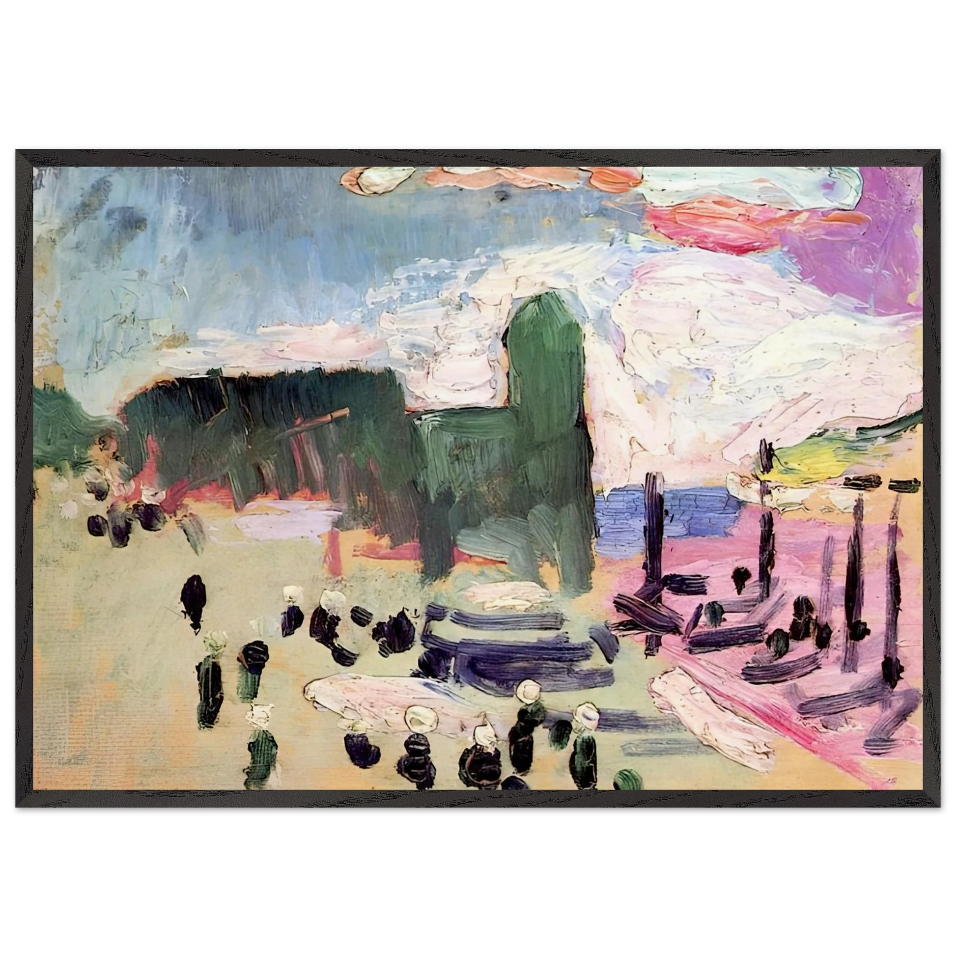 COLLIOURE 1905 - Henri Matisse 70x100 cm / 28x40 inches Framed Art Print – Black Wooden Frame