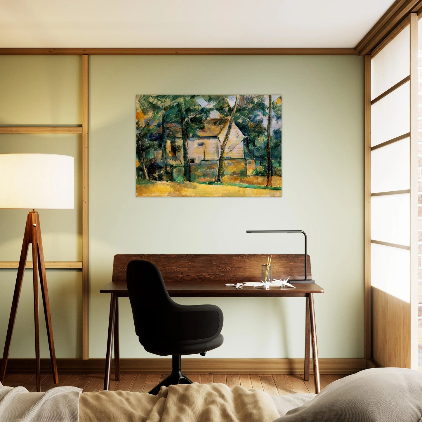 House and Trees - Paul Cézanne Brushed Aluminum Print - 70x100 cm / 28x40 inches | Paul Cézanne Aluminum Print | Paul Cézanne Prints