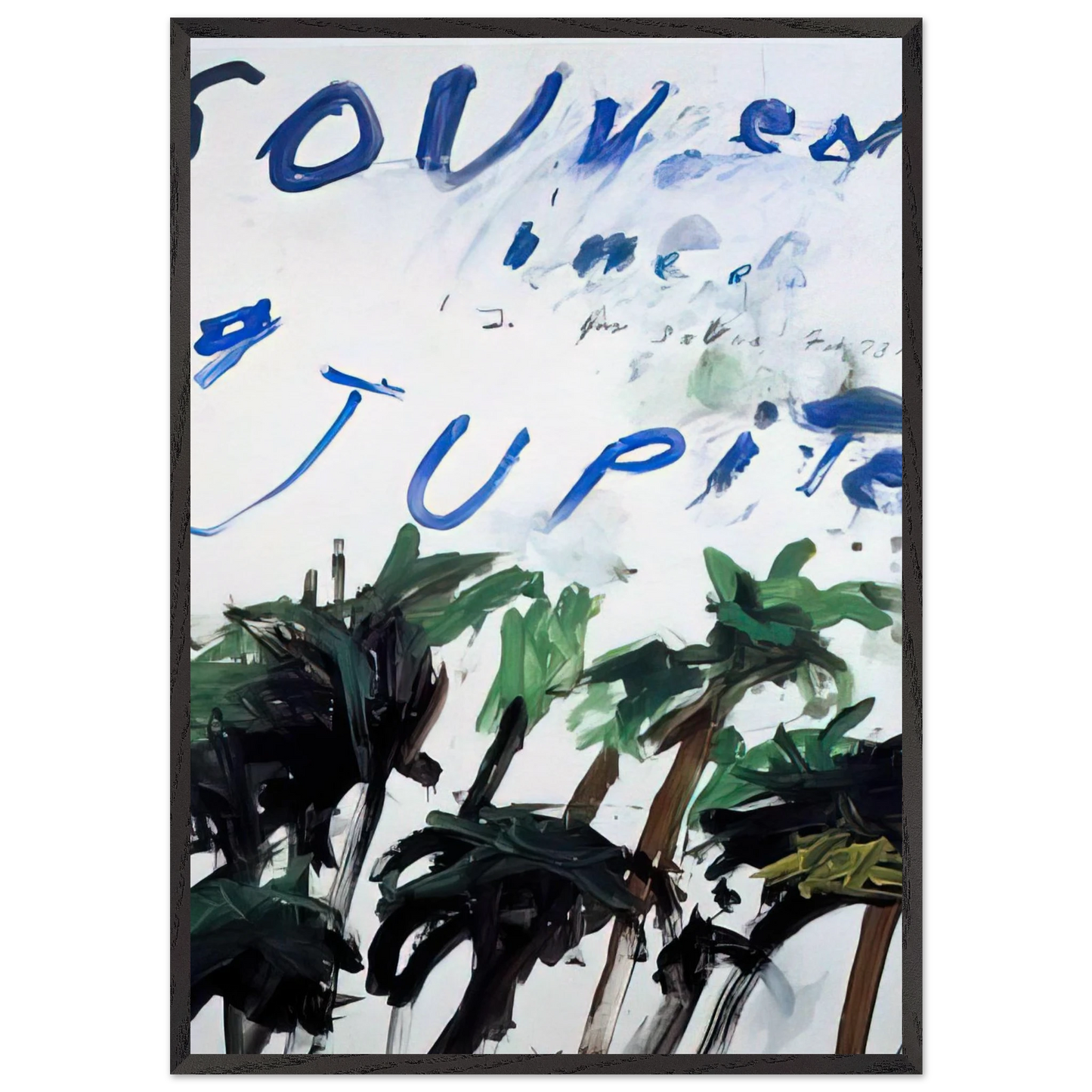 Souvenir - Cy Twombly Framed Art Print – Black Wooden Frame - Default Title - -Framed Art Print