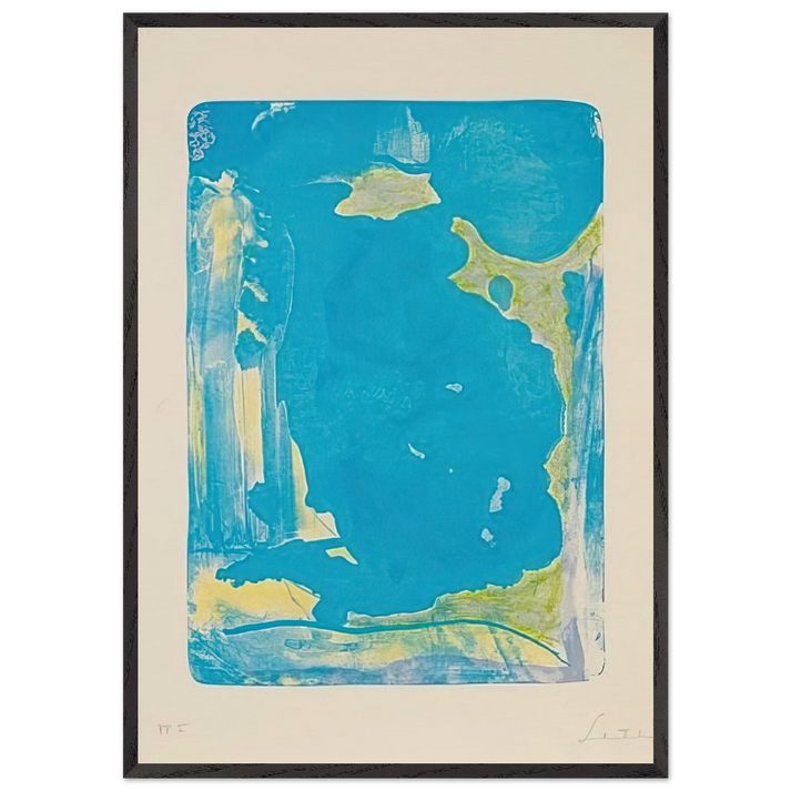 Reflections IV - 1995 - Helen Frankenthaler 70x100 cm / 28x40 inches Framed Art Print – Black Wooden Frame