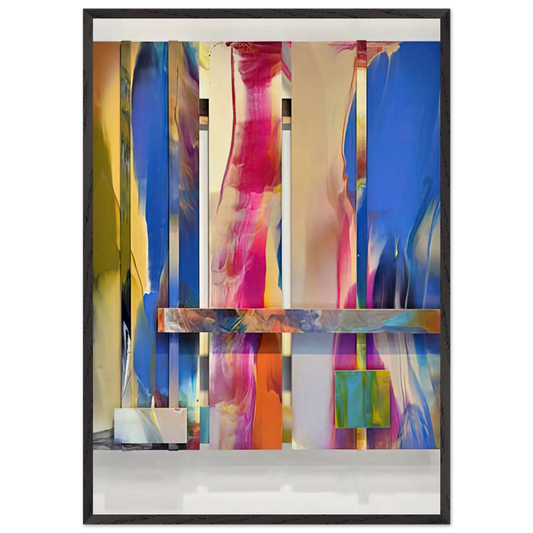 Wide - Sam Gilliam Framed Art Print – Black Wooden Frame - Default Title - -Framed Art Print