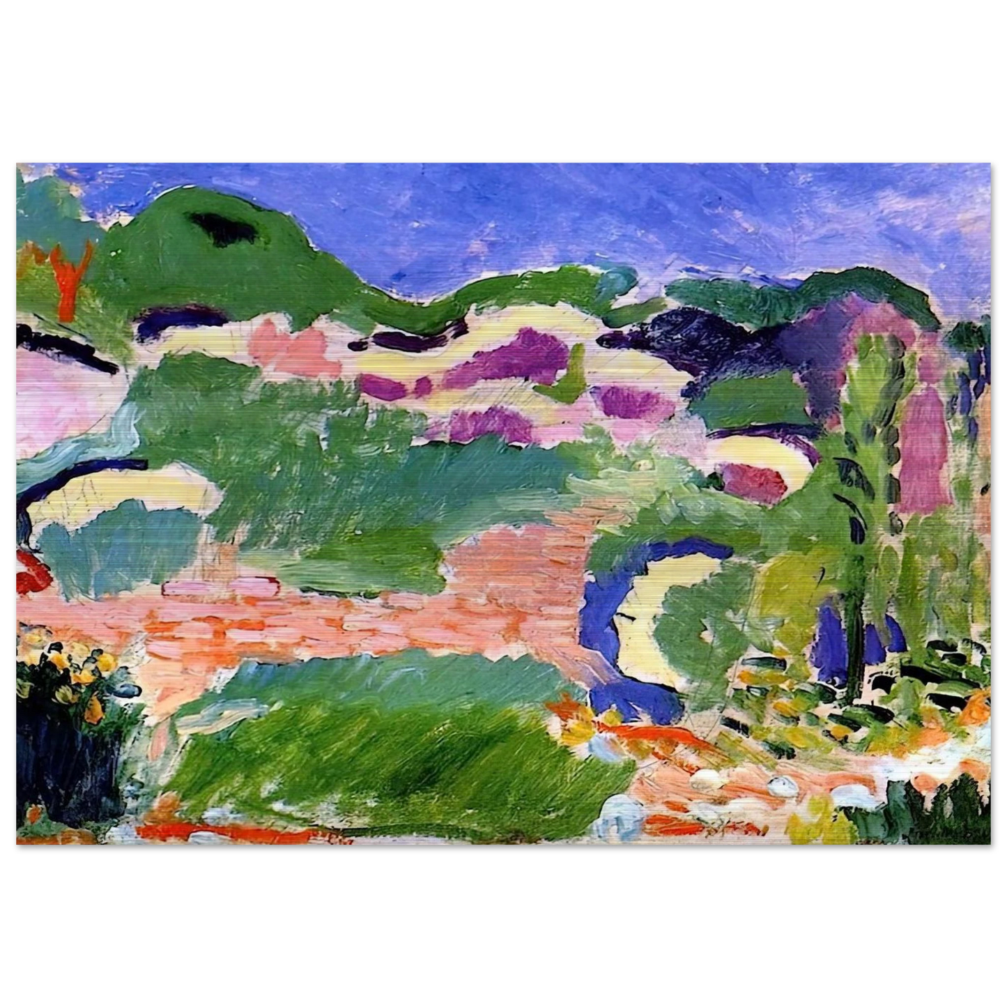 LES GENETS 1905 - Henri Matisse Brushed Aluminum Print - 70x100 cm / 28x40 inches | Henri Matisse Aluminum Print | Henri Matisse Prints