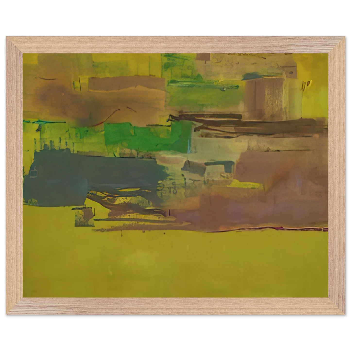Helen Frankenthaler - August Deep - 1978 Wall art - 30x30 cm / 12x12 inches - Premium Wooden Framed Poster With Fine Art Paper - Black frame