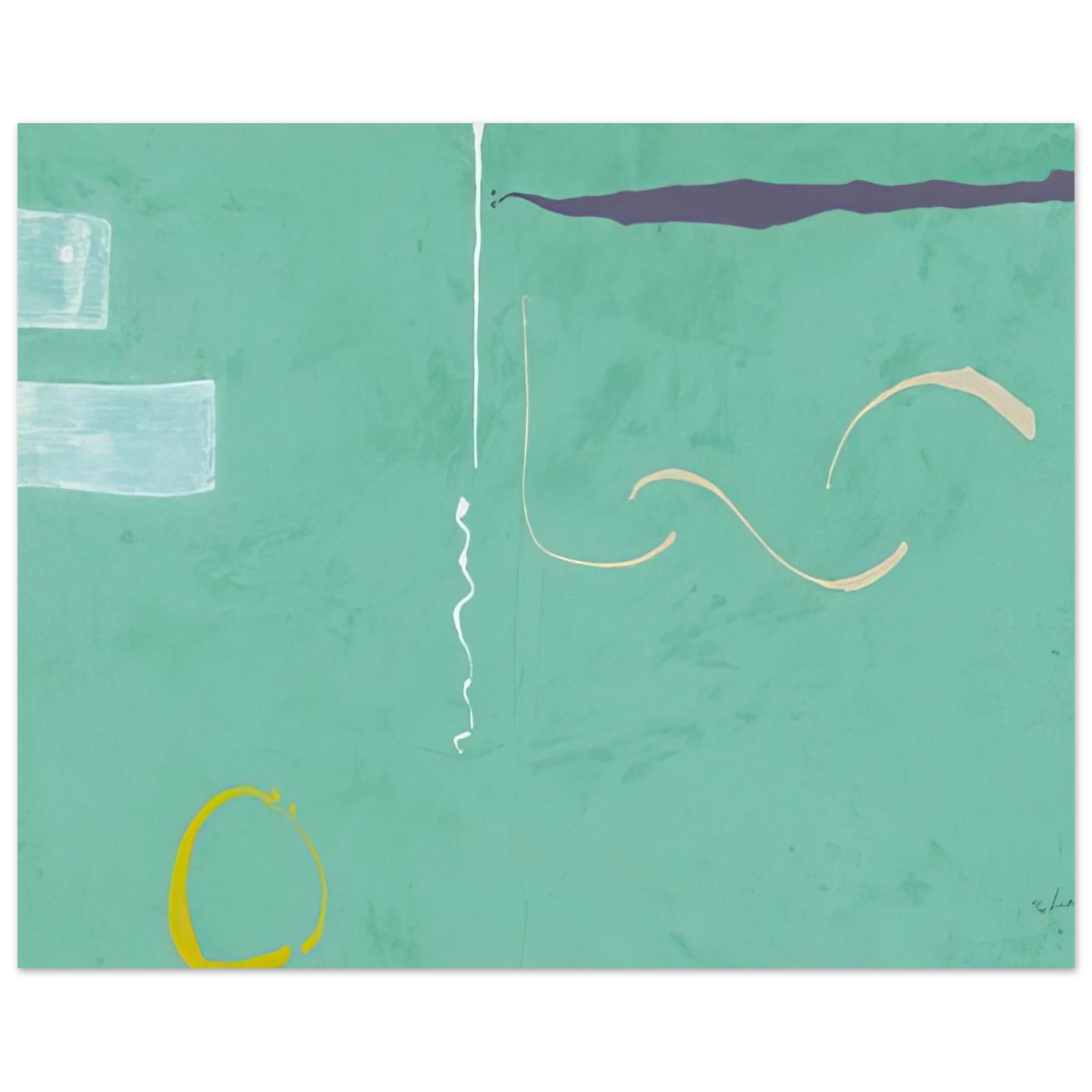 Helen Frankenthaler - Tahiti - 1989 Wall art - 27x35 cm / 11x14 inches - Premium Wooden Framed Poster With Fine Art Paper - Wood frame