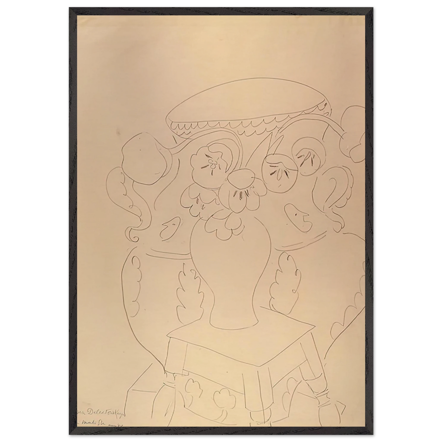 STILL LIFE WITH TWO VASES 1940 - Henri Matisse Framed Art Print – Black Wooden Frame - Default Title - -Framed Art Print