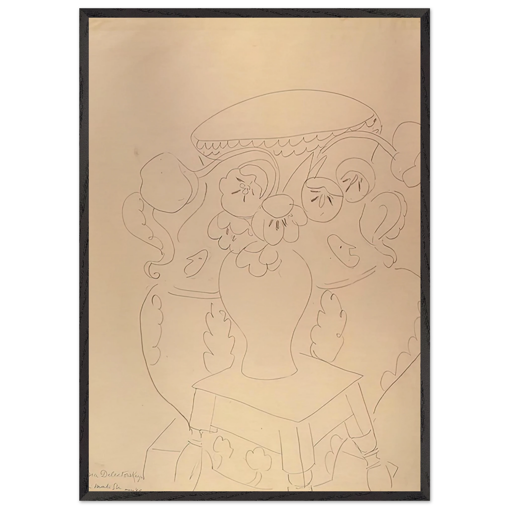 STILL LIFE WITH TWO VASES 1940 - Henri Matisse Framed Art Print – Black Wooden Frame - Default Title - -Framed Art Print