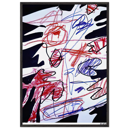 ACTIVATION XLVII - Jean Dubuffet Framed Art Print – Black Wooden Frame - Default Title - -Framed Art Print