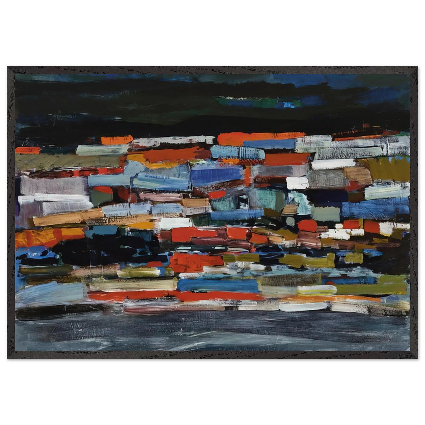 Town - 1965 - Tove Jansson Framed Art Print – Black Wooden Frame - Default Title - -Framed Art Print