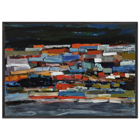 Town - 1965 - Tove Jansson Framed Art Print – Black Wooden Frame - Default Title - -Framed Art Print