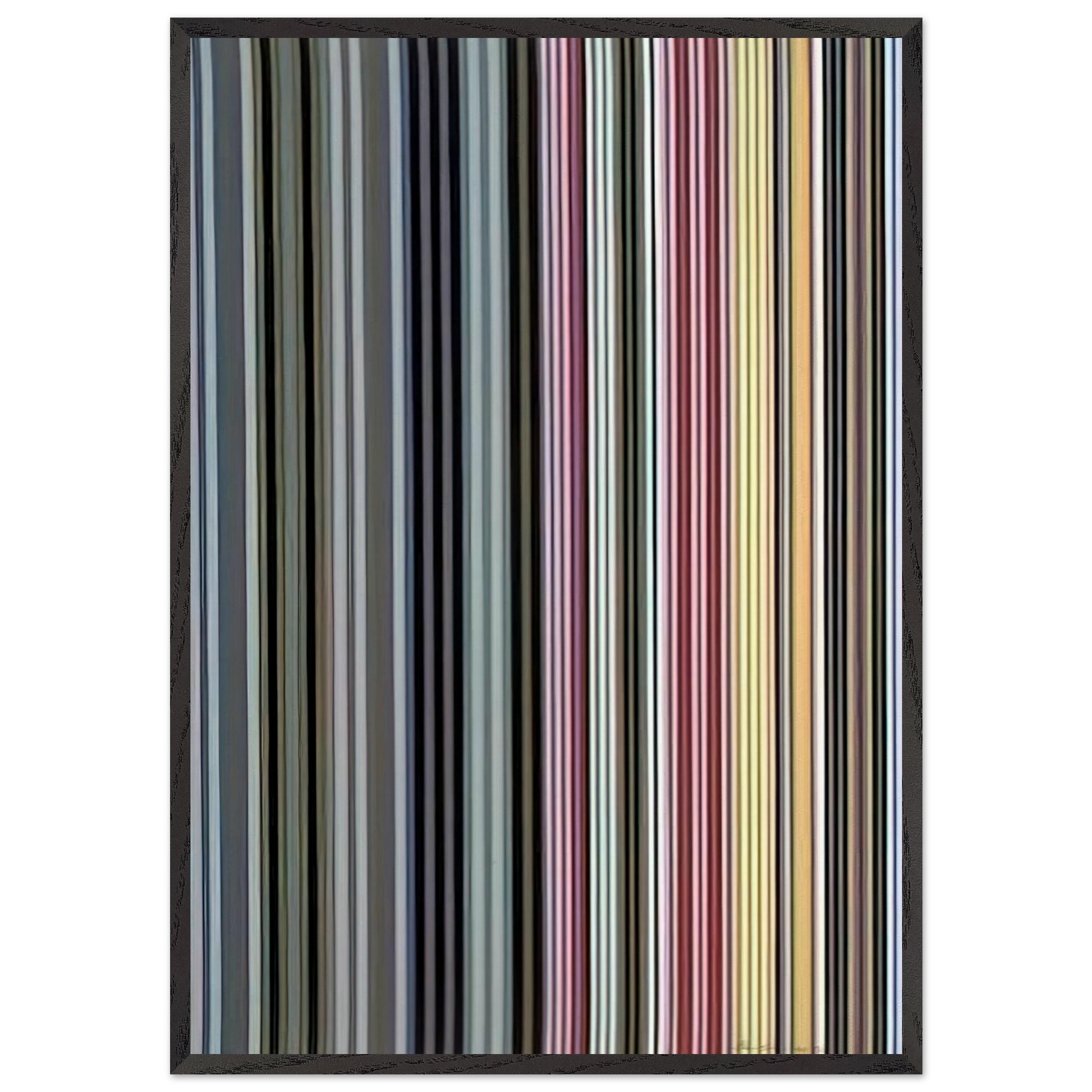 Alice Tully Hall Sampler - 1961 - Gene Davis Framed Art Print – Black Wooden Frame - Default Title - -Framed Art Print