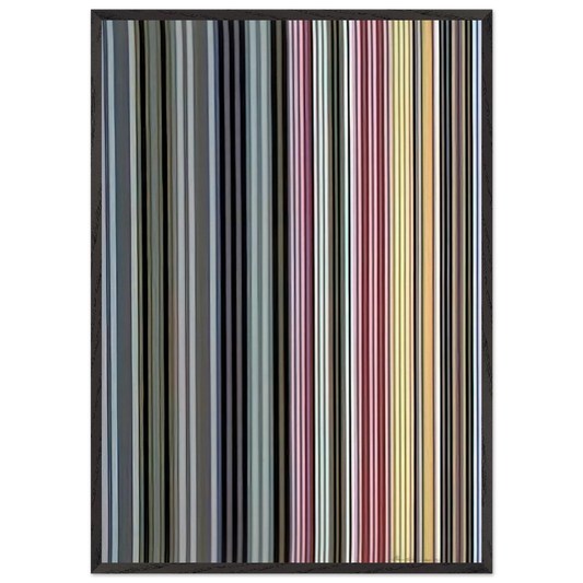 Alice Tully Hall Sampler - 1961 - Gene Davis Framed Art Print – Black Wooden Frame - Default Title - -Framed Art Print