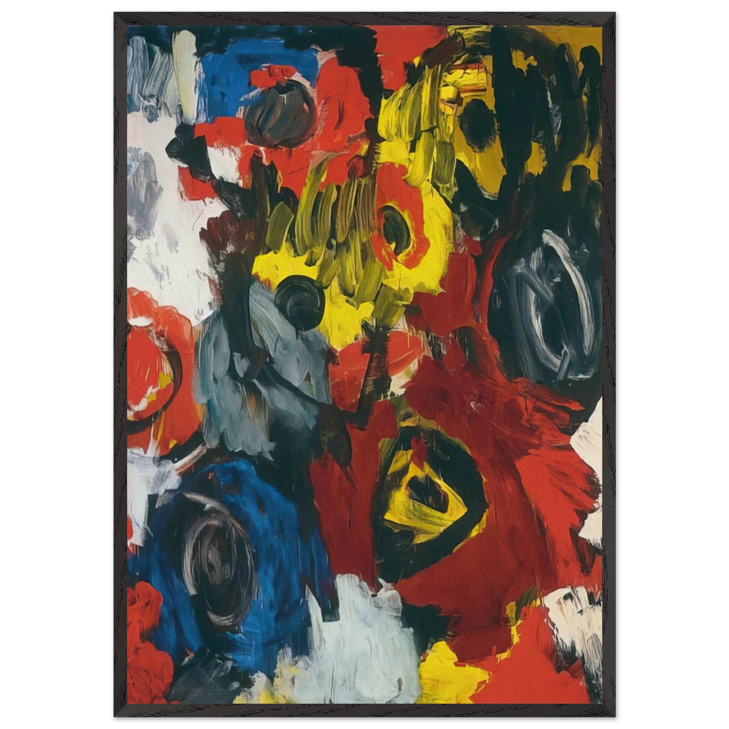 Furioso - 1963 - Ernst Wilhelm Nay Framed Art Print – Black Wooden Frame - Default Title - -Framed Art Print