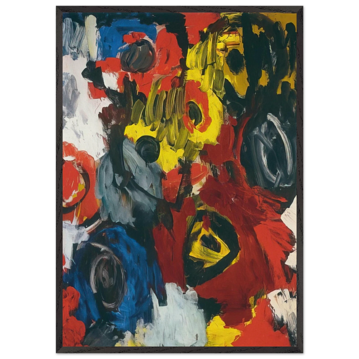 Furioso - 1963 - Ernst Wilhelm Nay 70x100 cm / 28x40 inches Framed Art Print – Black Wooden Frame