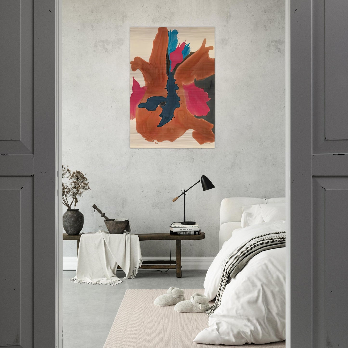 Pink Lady, 1963- - Helen Frankenthaler Brushed Aluminum Print - 70x100 cm / 28x40 inches | Helen Frankenthaler Aluminum Print | Helen Frankenthaler Prints