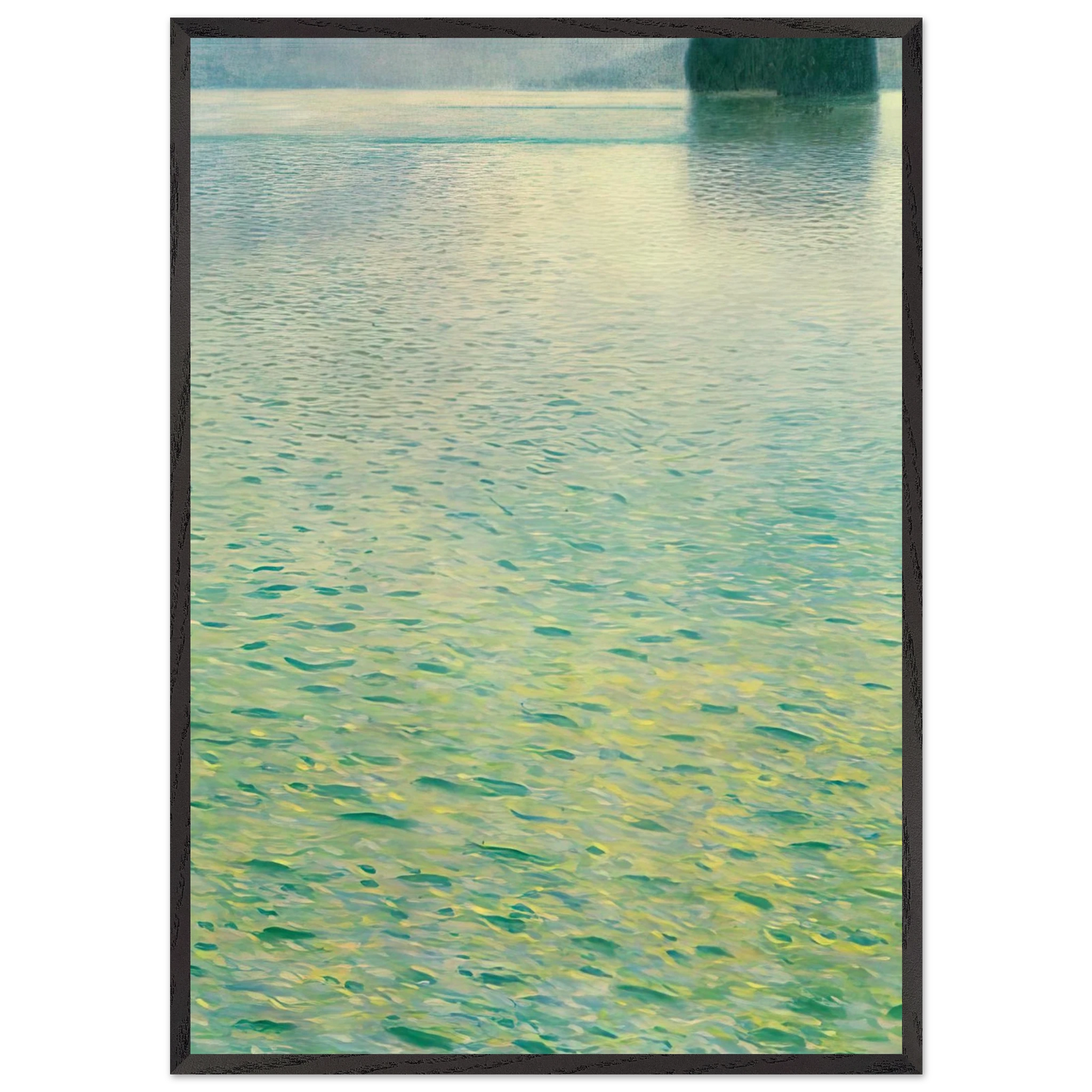 ISLAND IN THE ATTERSEE - Gustav Klimt Framed Art Print – Black Wooden Frame - Default Title - -Framed Art Print
