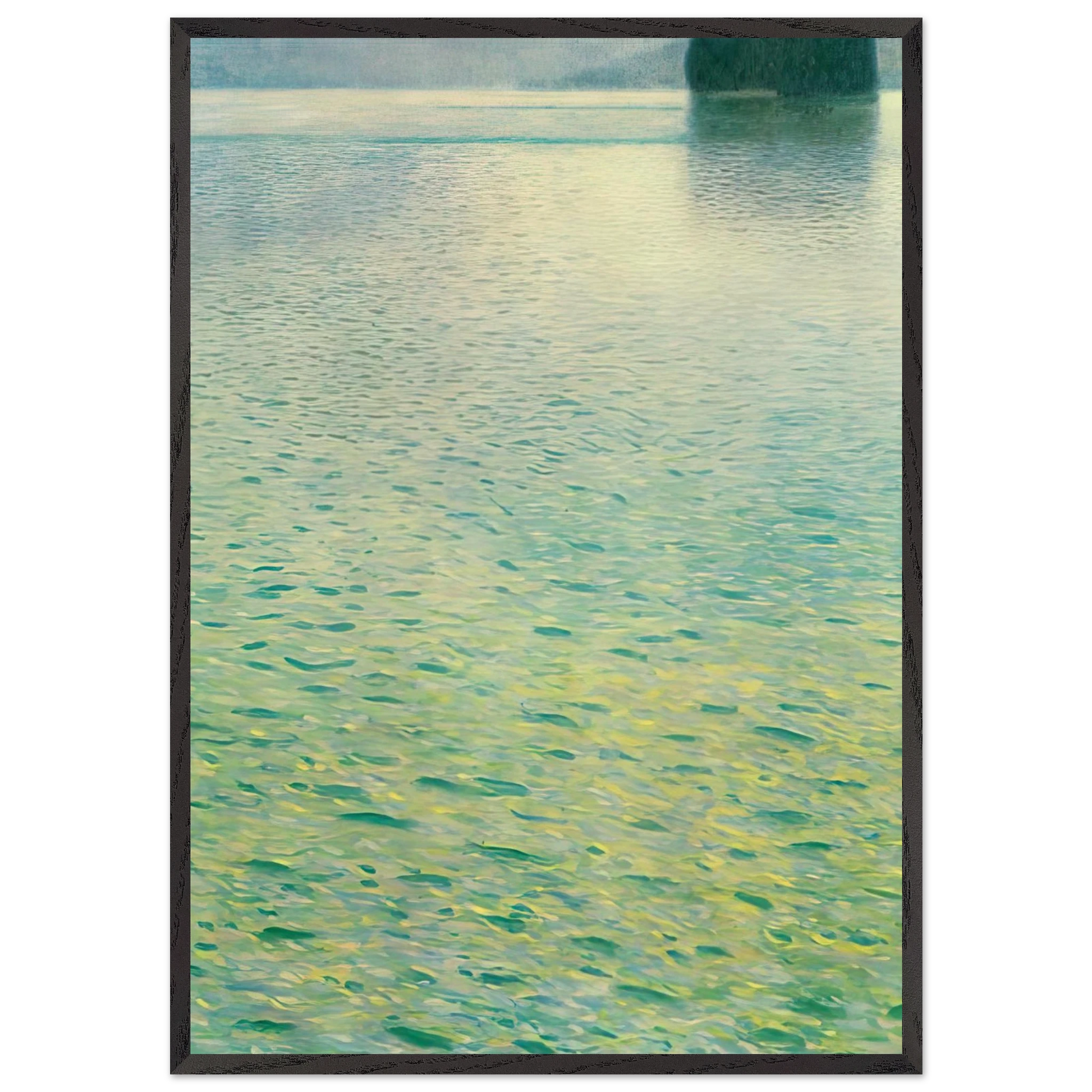 ISLAND IN THE ATTERSEE - Gustav Klimt Framed Art Print – Black Wooden Frame - Default Title - -Framed Art Print