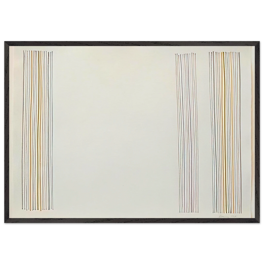 Untitled - 1981 N1 - Gene Davis Framed Art Print – Black Wooden Frame - Default Title - -Framed Art Print