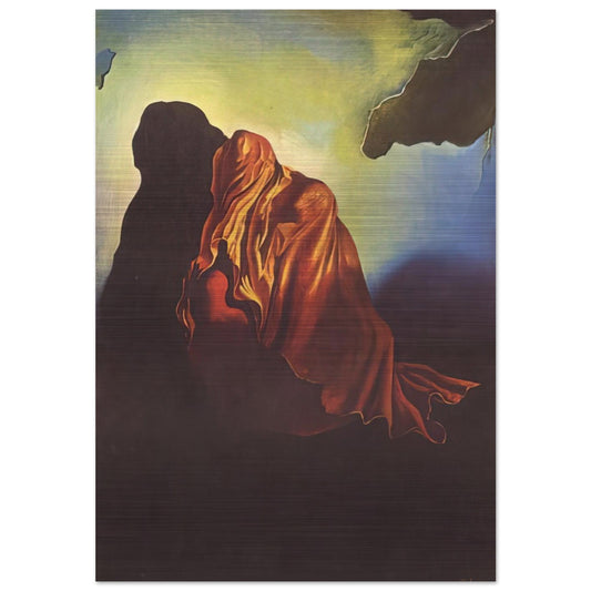 THE VEILED HEART - Salvador Dali Brushed Aluminum Print - 70x100 cm / 28x40 inches | Salvador Dali Aluminum Print | Salvador Dali Prints