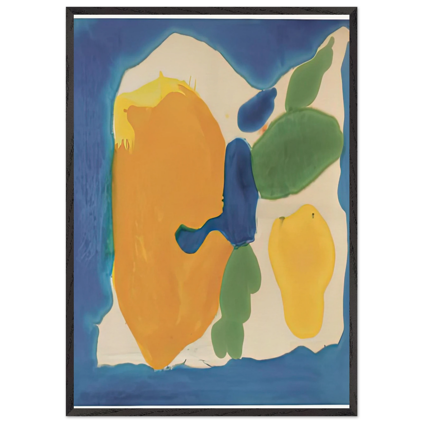 Provincetown Window 1963-64- - Helen Frankenthaler 70x100 cm / 28x40 inches Framed Art Print – Black Wooden Frame