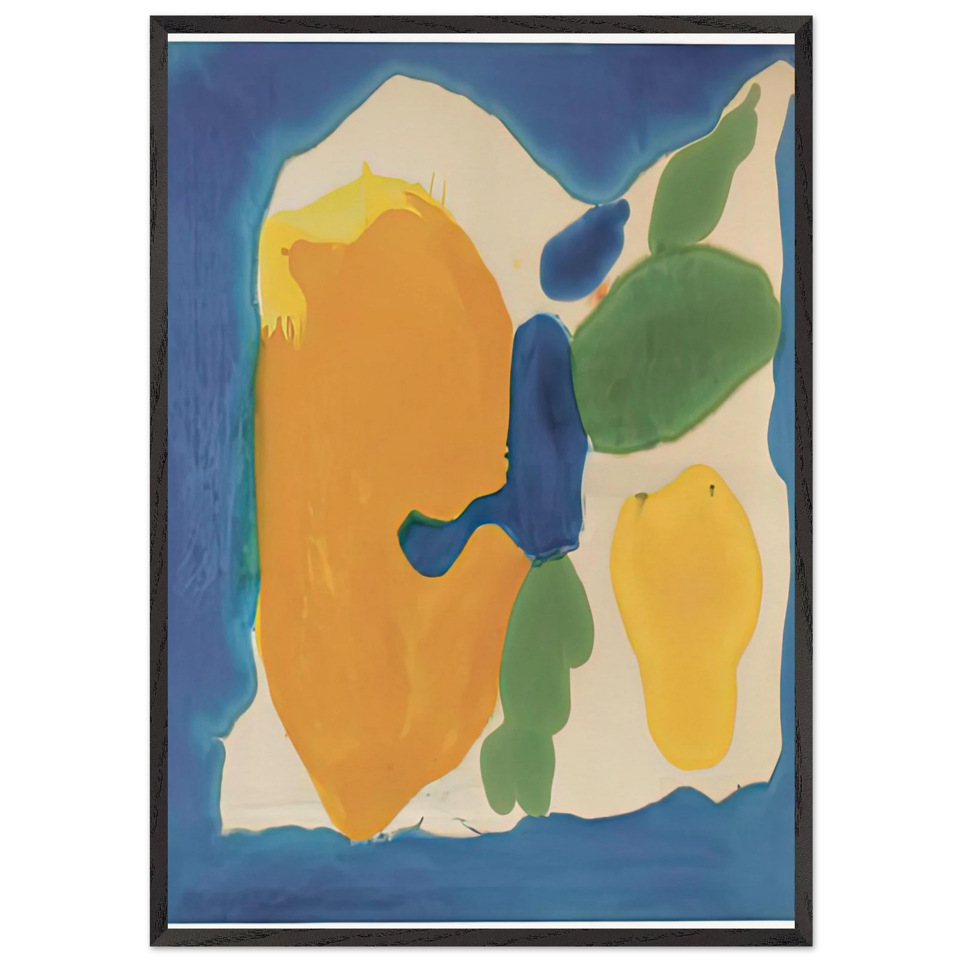 Provincetown Window 1963-64- - Helen Frankenthaler 70x100 cm / 28x40 inches Framed Art Print – Black Wooden Frame