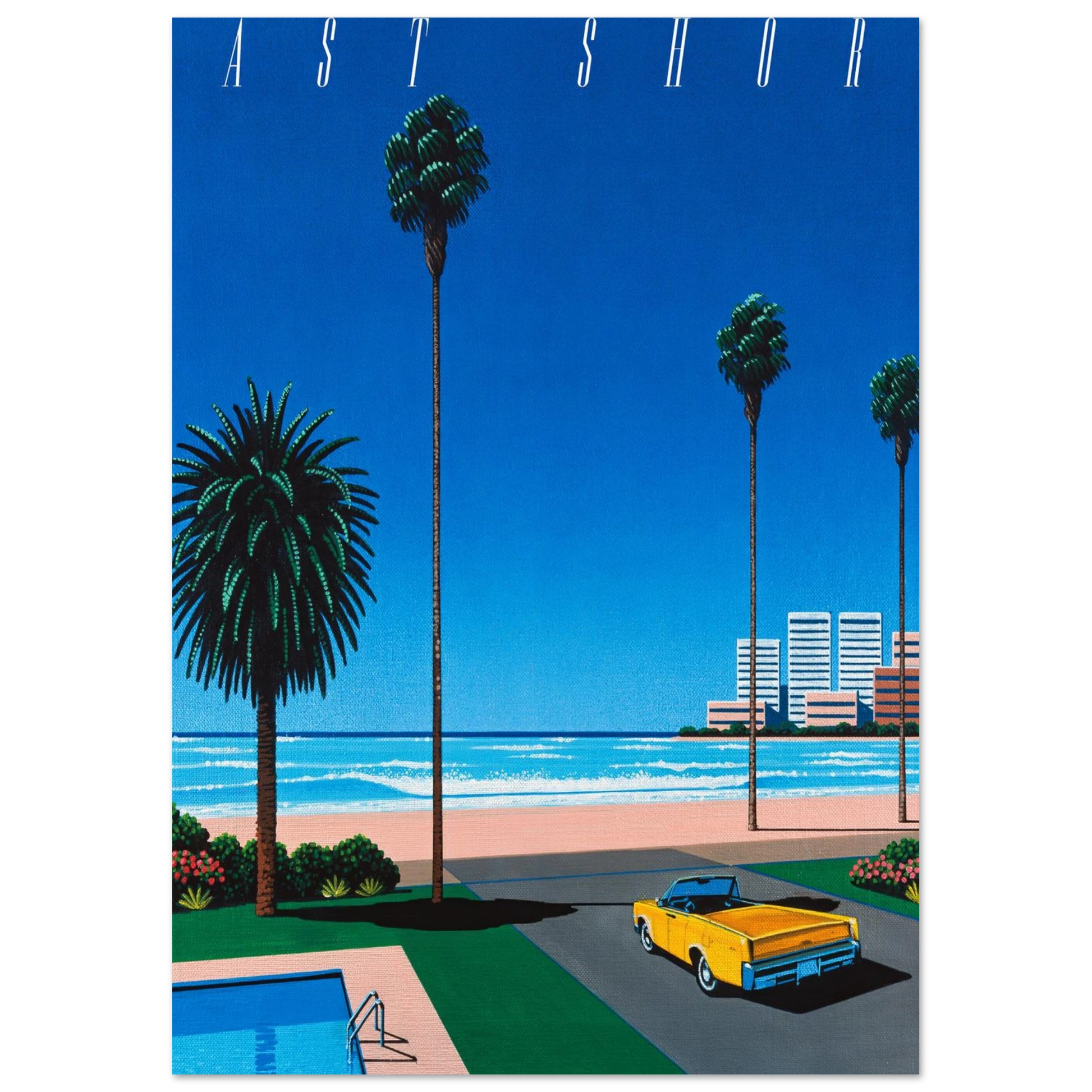 Hiroshi Nagai - Bronze - East Shore Wall Art - 60x80 cm / 24x32 inches - Premium Wooden Framed Poster With Fine Art Paper - Black frame