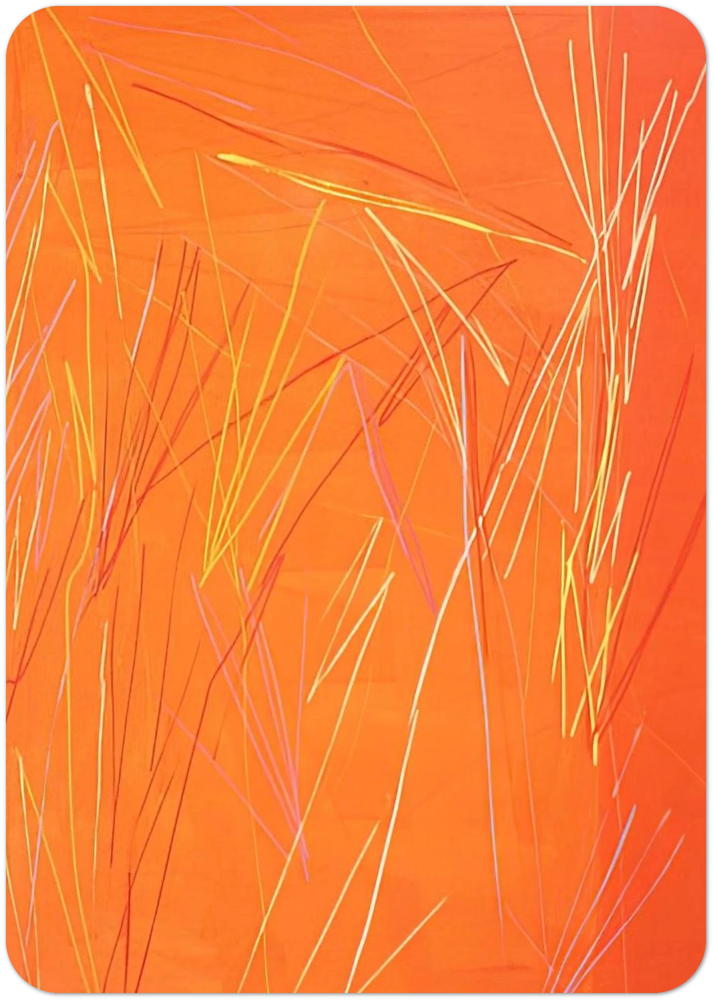 Fire Flute - 1974 By Ronnie Landfield Pack of 10 Post Cards | Ronnie Landfield Post Cards | A6 (10.5 x 14.8 cm) - 4.1 x 5.8 inches