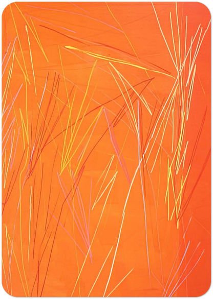 Fire Flute - 1974 By Ronnie Landfield Pack of 10 Post Cards | Ronnie Landfield Post Cards | A6 (10.5 x 14.8 cm) - 4.1 x 5.8 inches