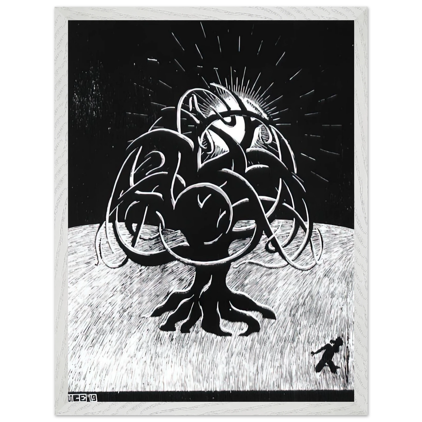 MC Escher - TWON TREE Wall Art - 60x80 cm / 24x32 inches - Fine Art Poster - -