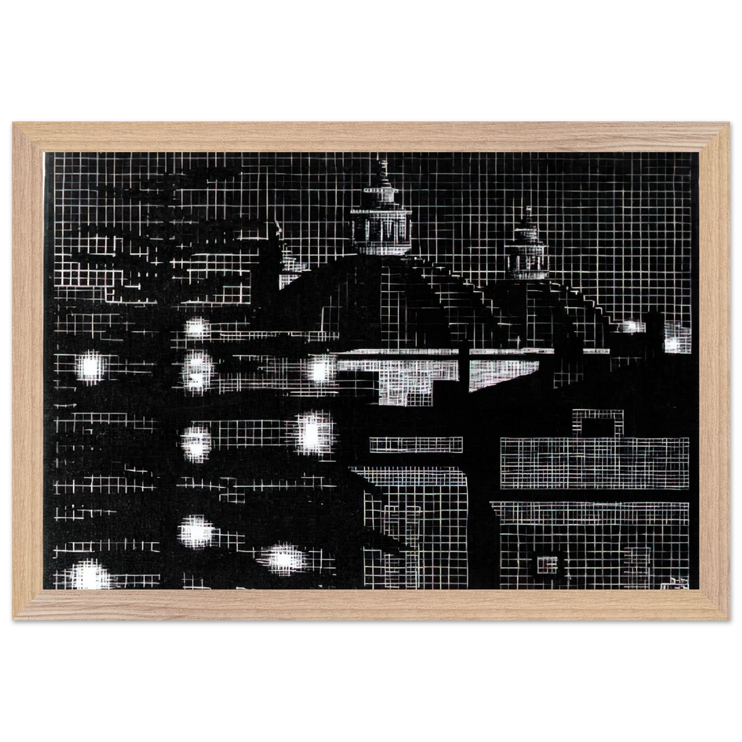MC Escher - NOCTURNAL ROME 5 Wall Art - 30x40 cm / 12x16 inches - Fine Art Poster - -