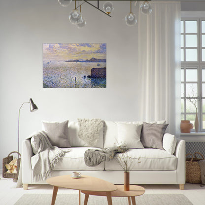 SAILBOATS AND ESTUARY 1892 - Theo van Rysselberghe Brushed Aluminum Print - 70x100 cm / 28x40 inches | Theo van Rysselberghe Aluminum Print | Theo van Rysselberghe Prints