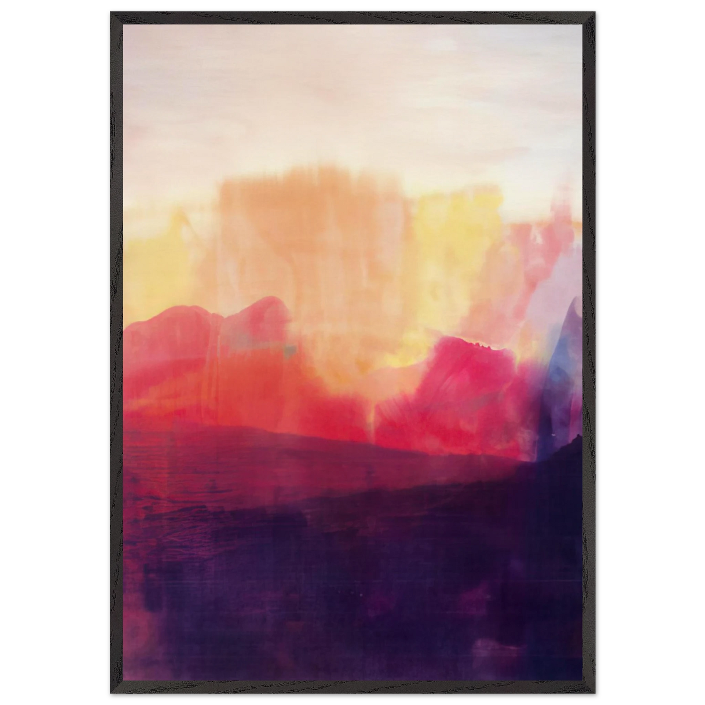 The Source - 1993 - Ronnie Landfield Framed Art Print – Black Wooden Frame - Default Title - -Framed Art Print