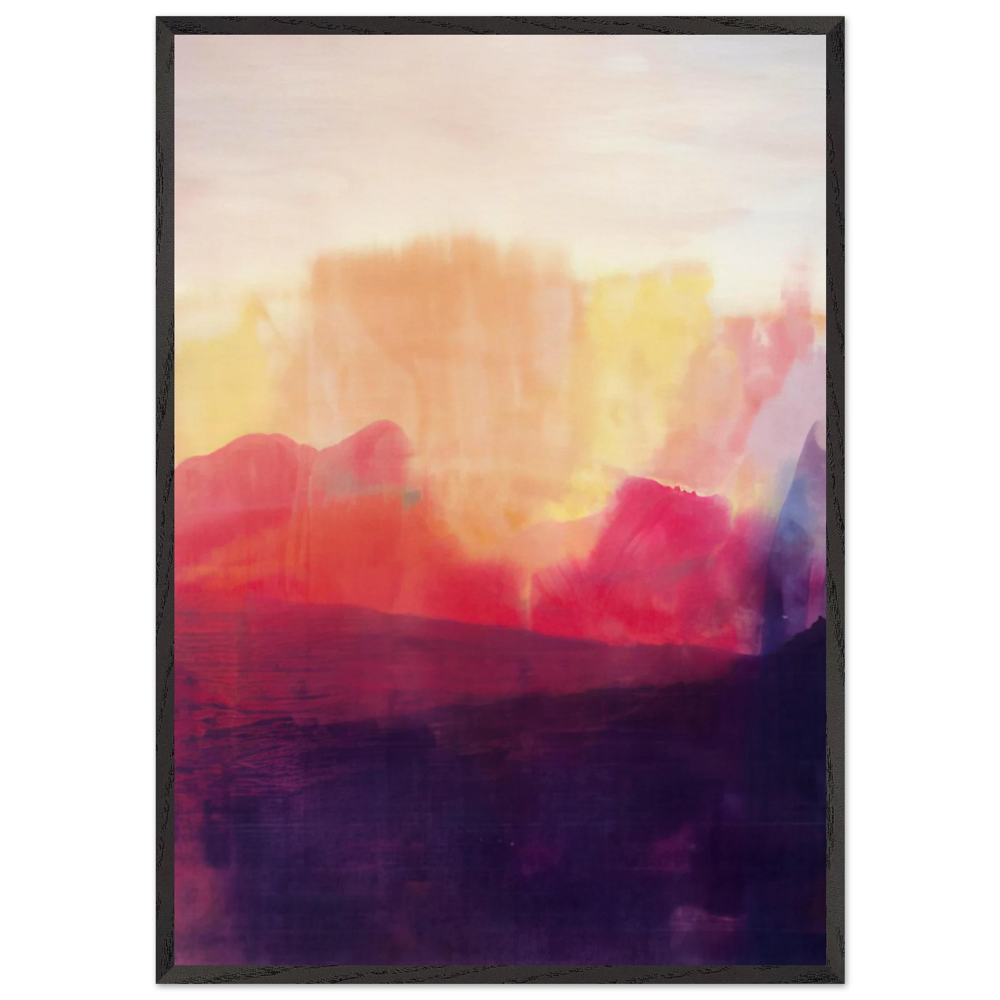 The Source - 1993 - Ronnie Landfield Framed Art Print – Black Wooden Frame - Default Title - -Framed Art Print