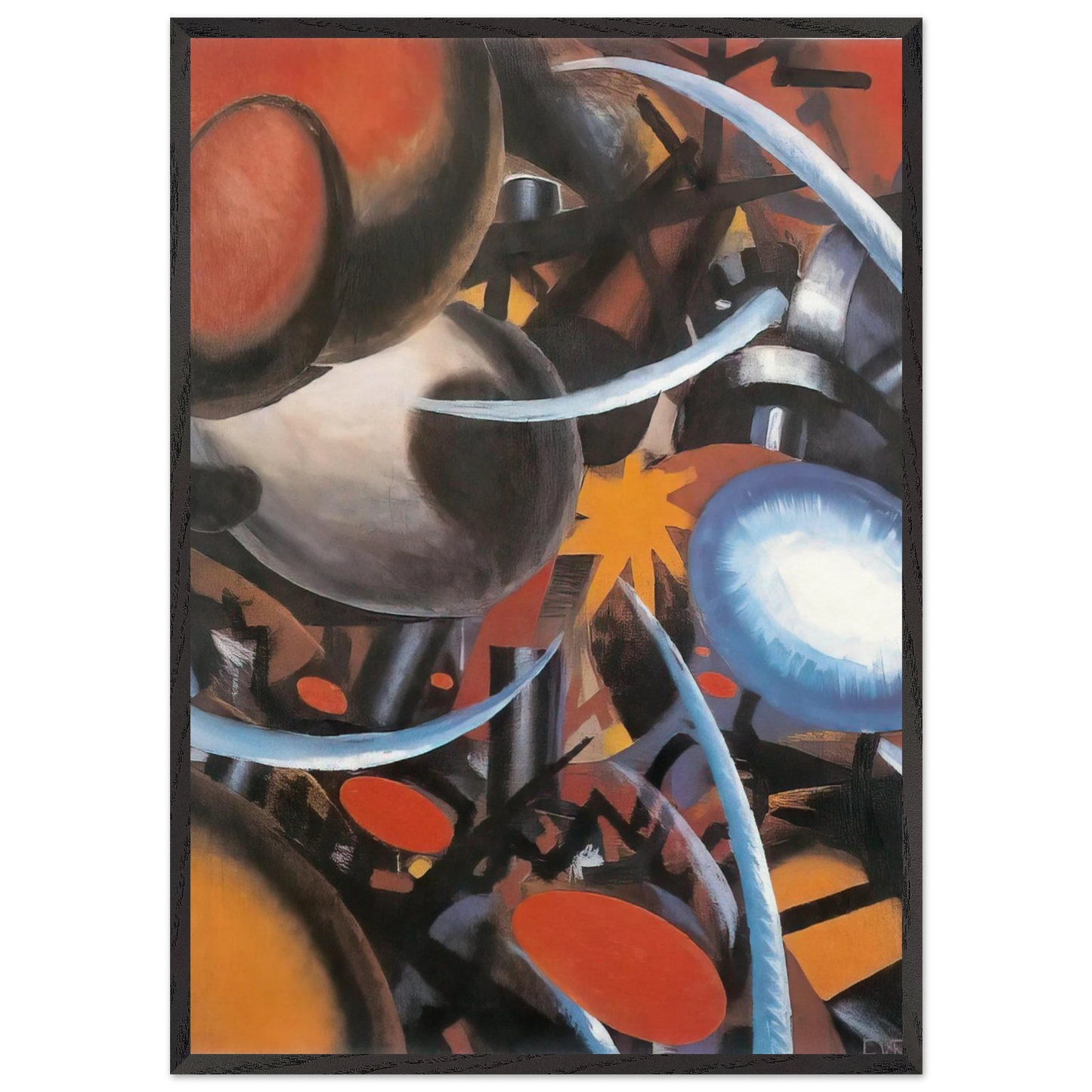 Fucina studio di rumori - 1918 - Julius Evola Framed Art Print – Black Wooden Frame - Default Title - -Framed Art Print