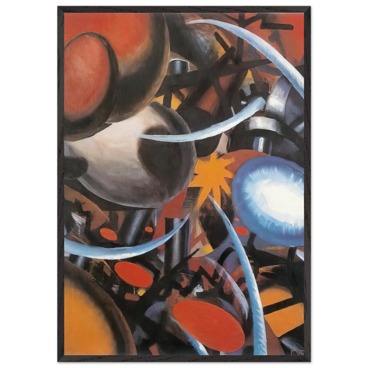 Fucina studio di rumori - 1918 - Julius Evola Framed Art Print – Black Wooden Frame - Default Title - -Framed Art Print