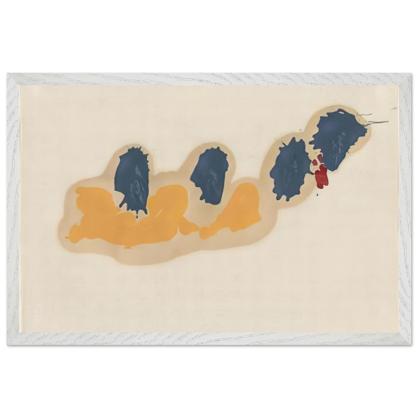 Helen Frankenthaler - April IV - 1960 Wall art - 45x60 cm / 18x24 inches - Premium Wooden Framed Poster With Fine Art Paper - Black frame