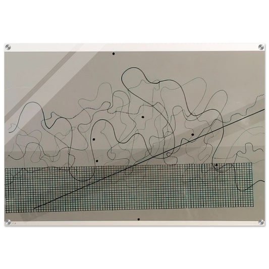 Fontana Mix Dark Grey - 1981 - John Cage Acrylic Print - 70x100 cm / 28x40″ inches