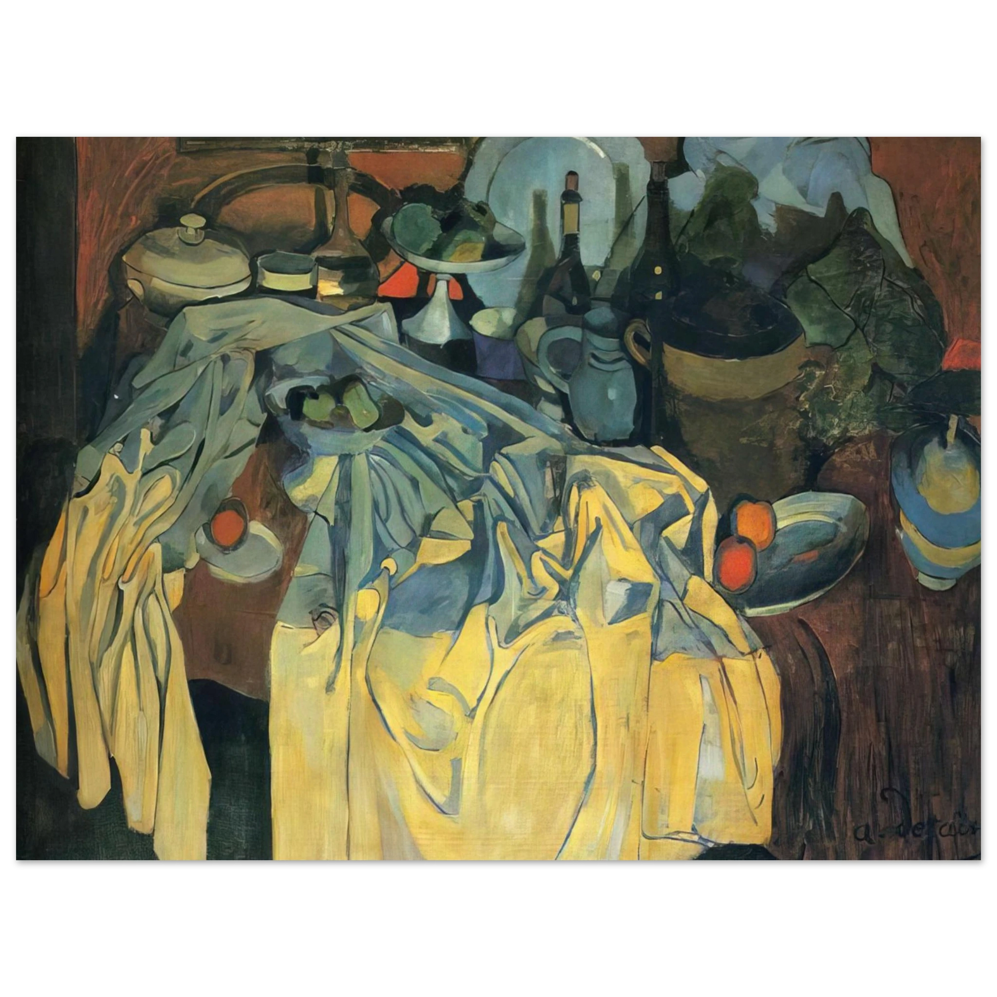 Andre Derain - STILL LIFE ON THE TABLE 1904 Fine Art Poster - Default Title